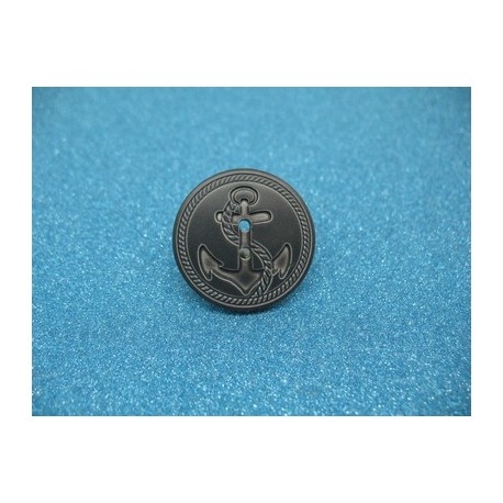 Bouton ancre anthracite 25mm