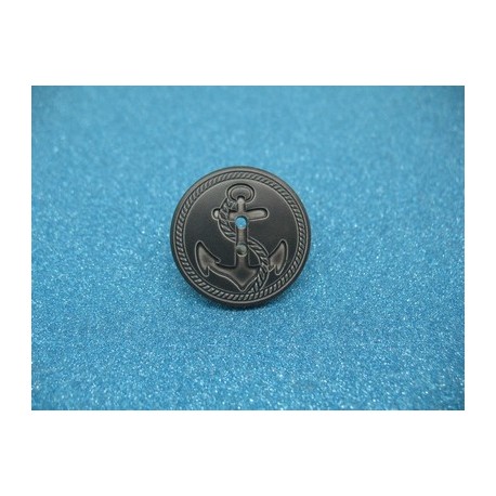 Bouton ancre anthracite 25mm