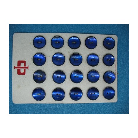 Plaque N°57  20 boutons nacre trocas bleu 22mm