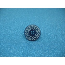 Bouton corozo point bleu marine 23mm