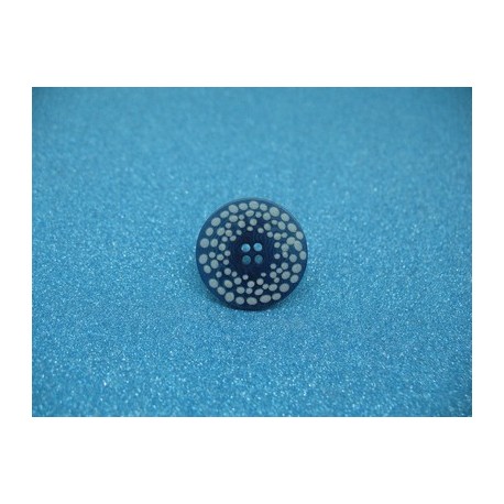 Bouton corozo point bleu marine 23mm