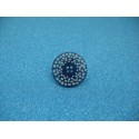 Bouton corozo point bleu marine 23mm