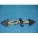 Attache brandebourg marine 40mm