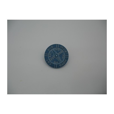 Bouton boussole bleue 8mm