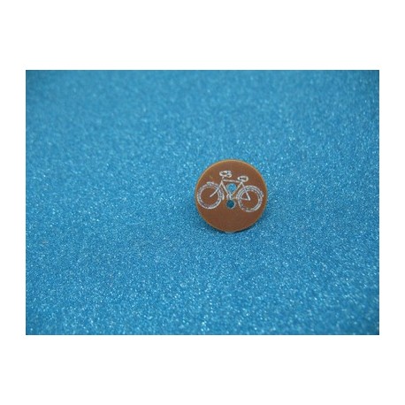 Bouton velo caramel blanc 15mm