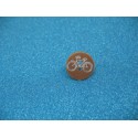 Bouton velo caramel blanc 15mm