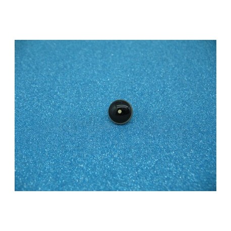 Bouton demi boule noir pointe or 10mm