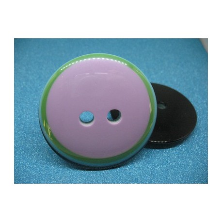 Bouton multicolore parme 69mm