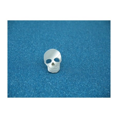 Bouton tête de mort aspect nacre 17mm