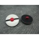 Bouton bonnet de marin blanc pompon rouge 22mm