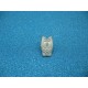 Bouton chouette métallisé gris 19mm