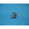 Bouton lièvre métallisé vieil argent 18mm