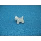 Bouton chien york-westies argent 19mm