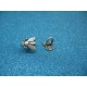 Bouton mouche métal vieil argent 11mm