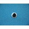 Bouton voilier blanc relief noir 14mm