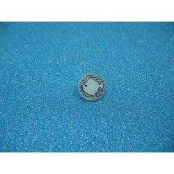 Bouton poisson noir effet nacre 12mm