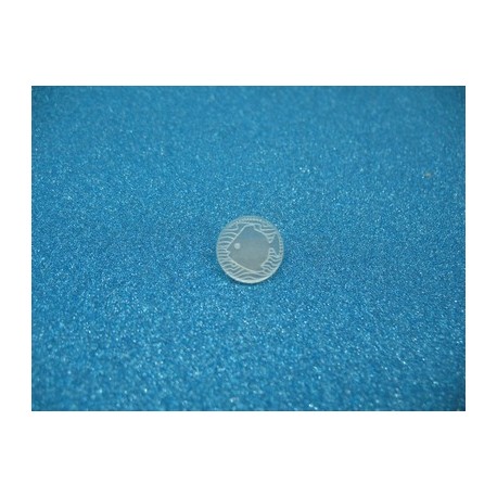 Bouton poisson blanc effet nacre 12mm