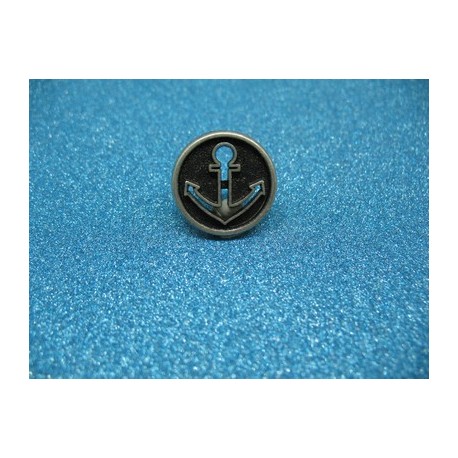 Bouton ancre métal noir 18mm