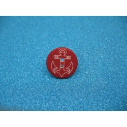 Bouton ancre rouge blanc 18mm