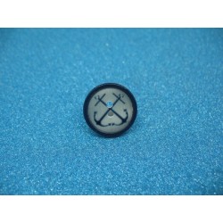 Bouton 2 ancres bleu roi 18mm