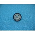 Bouton 2 ancres bleu roi 18mm