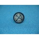Bouton 2 ancres bleu roi 22mm