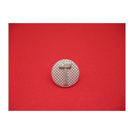 Bouton marteau métallisé argent 18mm