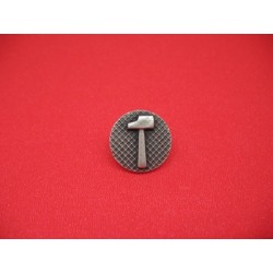 Bouton marteau métallisé viel argent 18mm