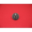 Bouton pince plate métallisé vieil argent 18mm