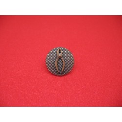 Bouton pince plate métallisé cuivre 18mm