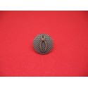 Bouton pince plate métallisé cuivre 18mm