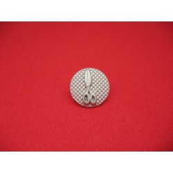 Bouton ciseaux métallisé argent 18mm