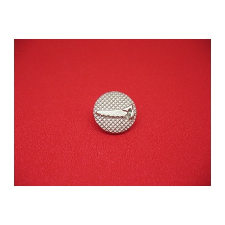 Bouton scie métallisé argent 18mm