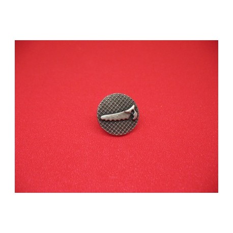 Bouton scie métallisé vieil argent 18mm
