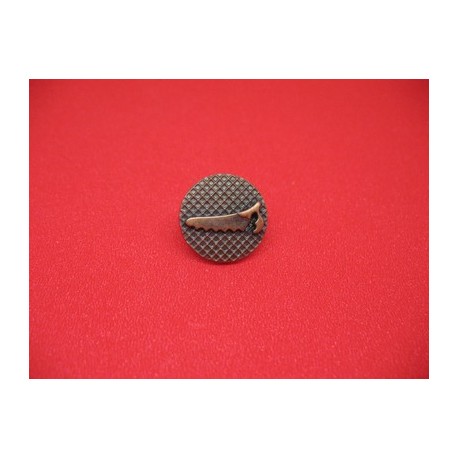 Bouton scie métallisé cuivre 18mm
