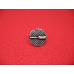 Bouton tournevis métallisé vieil argent 18mm