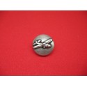 Bouton avion métallisé vieil argent 18mm