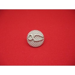 Bouton tenaille métallisé argent 18mm