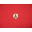 Bouton sapin ecru noir 12mm