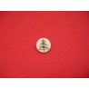 Bouton sapin ecru noir 12mm