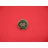 Bouton pointillé sapin vert 15mm