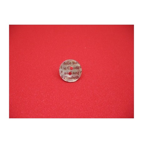 Bouton nacre agoya prénoms 15mm