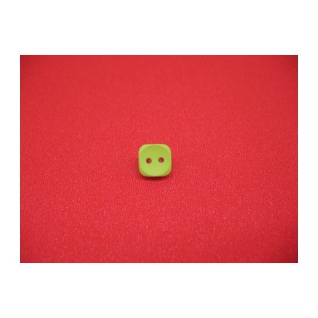 Bouton carré vert anis 10mm