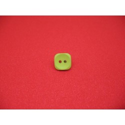 Bouton carré vert anis 12mm