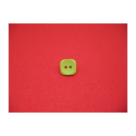 Bouton carré vert anis 12mm