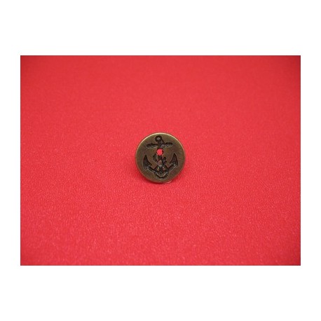 Bouton ancre plat vieil or 15mm