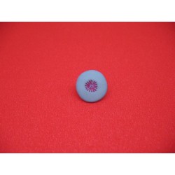 Bouton pistil bleu fuschia 15mm