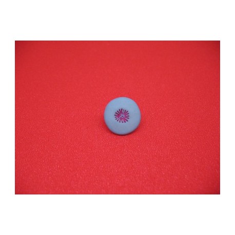 Bouton pistil bleu fuschia 15mm