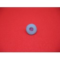 Bouton pistil bleu fuschia 15mm