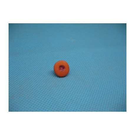 Bouton pistil orange violet 12mm